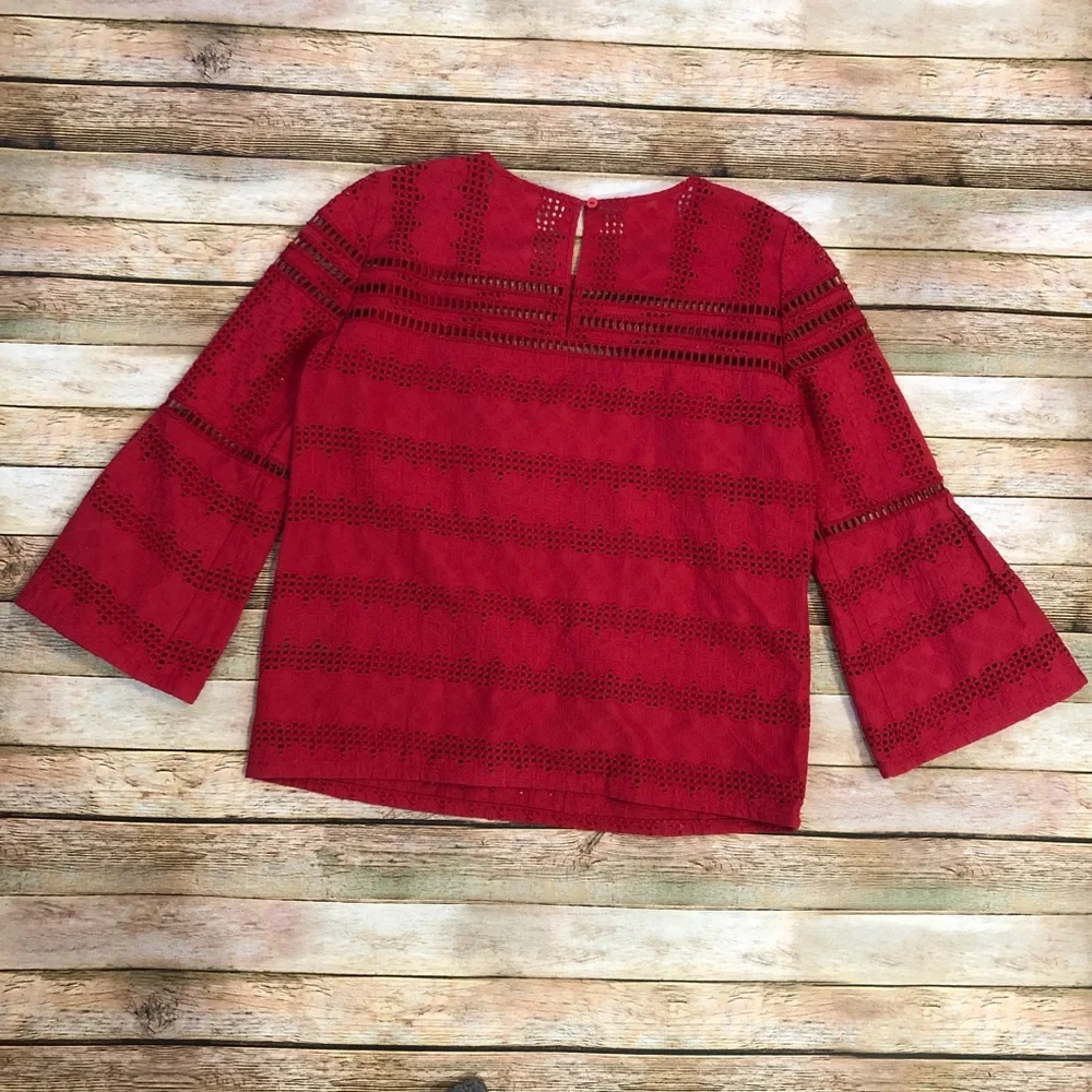 Ba&sh Gianna Eyelet Blouse Top - Picture 5 of 5